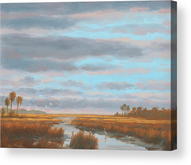 South Carolina Art Acrylic Print featuring the painting Pawley's Island by Guy Crittenden