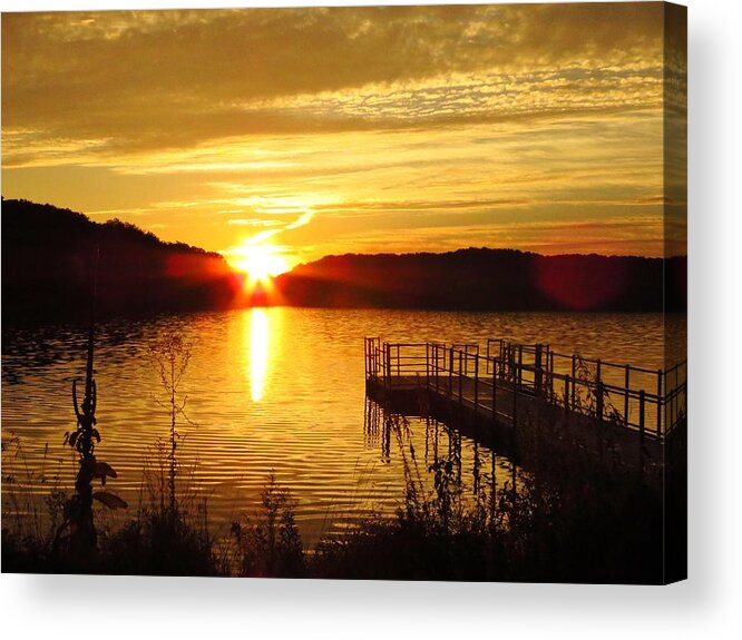 Lake Acrylic Print featuring the photograph Peace Be Still by Lori Frisch