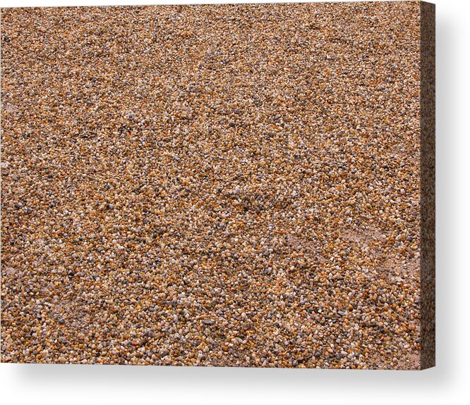 Abstract Acrylic Print featuring the photograph Pebbles brown nature background by Michalakis Ppalis