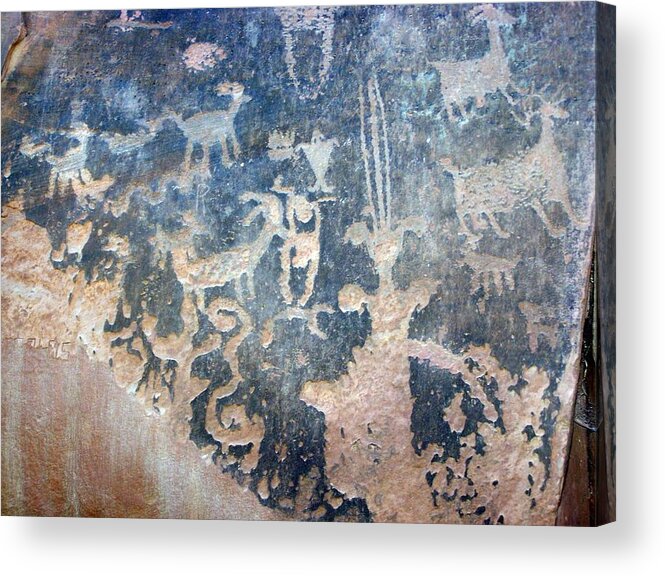 Petroglyph Acrylic Print featuring the photograph Petroglyph by Pamela Walrath