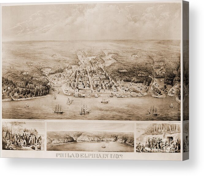 1702 Acrylic Print featuring the photograph Philadelphia, 1702 by Granger