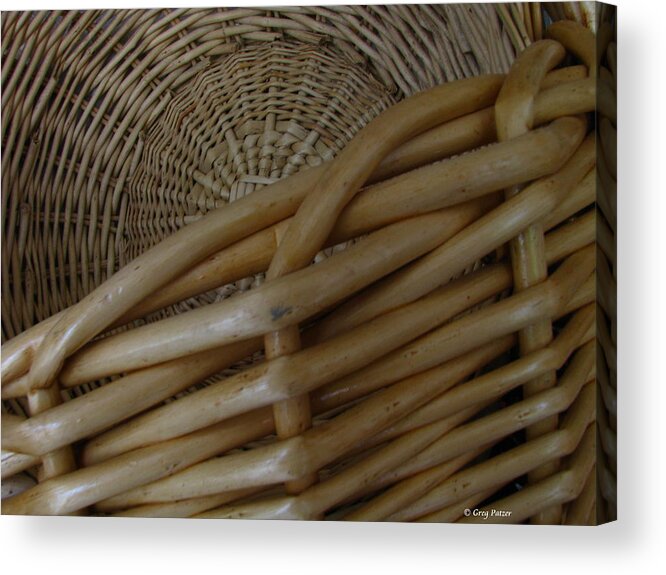 Art For The Wall...patzer Photography Acrylic Print featuring the photograph Picnic Basket by Greg Patzer