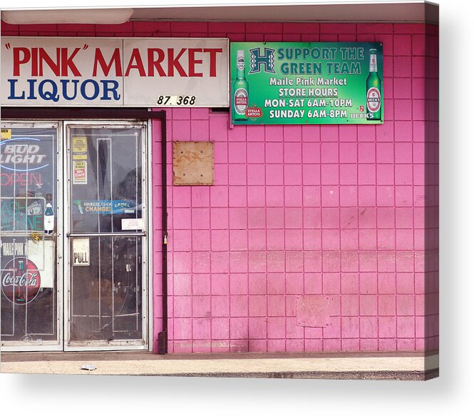 Honolulu Acrylic Print featuring the photograph Pink Market by Kevin Callahan