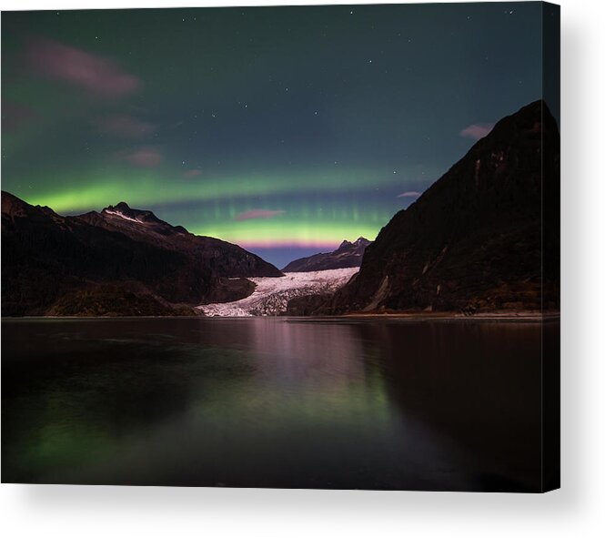 Northern Lights Acrylic Print featuring the photograph Pink Rainbow by David Kirby