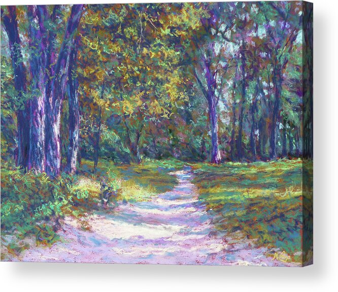 Nature Acrylic Print featuring the painting Presque Isle Path by Michael Camp