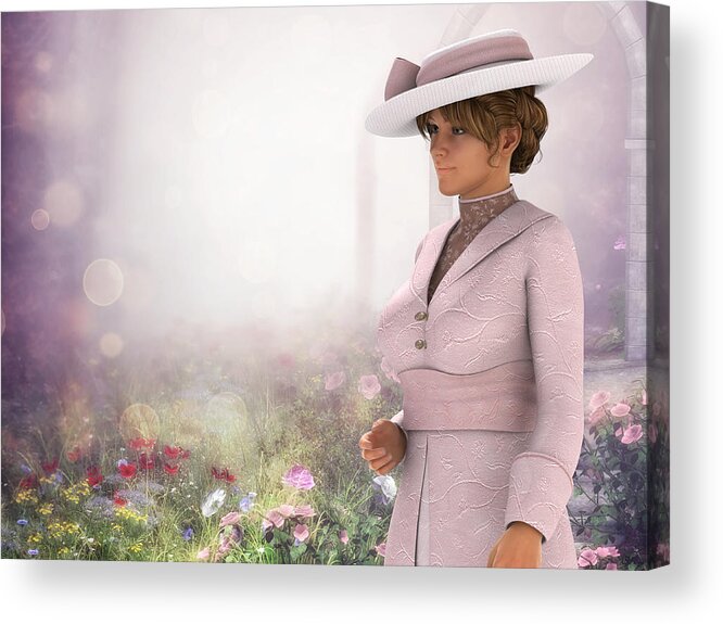 Pink Acrylic Print featuring the digital art Pretty in Pink by Jayne Wilson