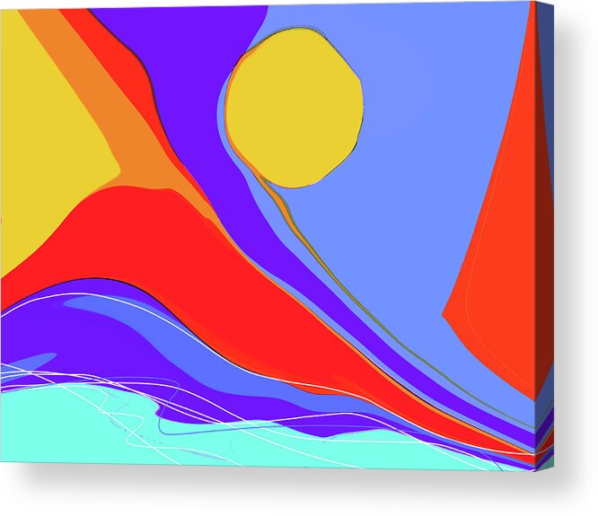 Abstract Acrylic Print featuring the digital art Primarily by Gina Harrison