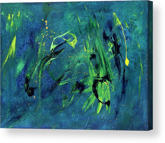 Primordial Acrylic Print featuring the painting Primordial Soup by Joe Loffredo