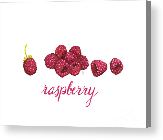 Raspberry Acrylic Print featuring the painting Raspberry by Cindy Garber Iverson