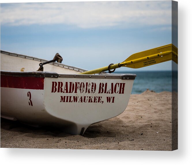Bradford Beach Acrylic Print featuring the photograph Ready for Action by Kristine Hinrichs