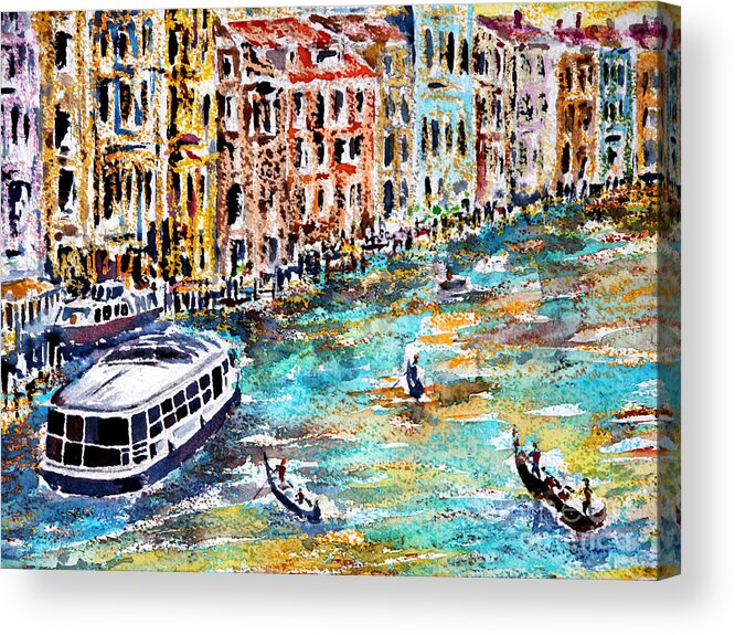  Acrylic Print featuring the painting Recalling Venice 01 by Almo M
