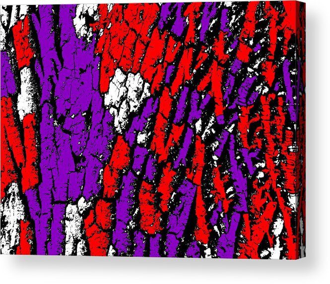 Abstract Acrylic Print featuring the photograph Red And Purple Bark by Jim Simms