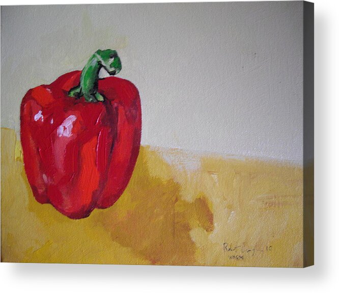 Vegetable Acrylic Print featuring the painting Red Bell by Robert Cunningham
