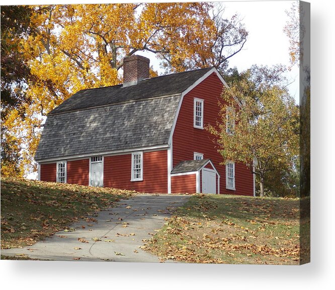 Providence Acrylic Print featuring the photograph Red Country House by Catherine Gagne