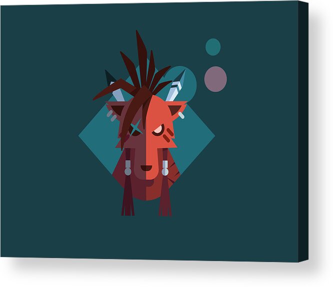 Ffvii Acrylic Print featuring the digital art Red XIII by Michael Myers