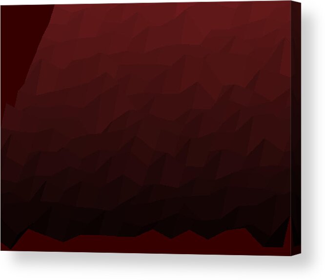 Rithmart Red Abstract Dark Sun Light Mountain Rock Ridges Strata Acrylic Print featuring the digital art Red.103 by Gareth Lewis