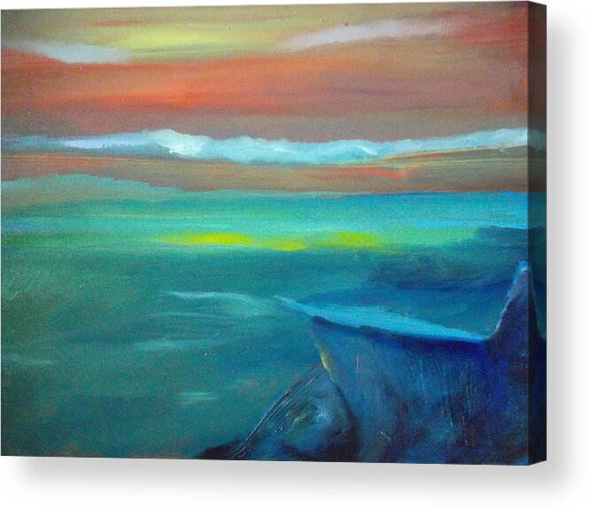 Abstract Acrylic Print featuring the painting Reflect by Susan Esbensen