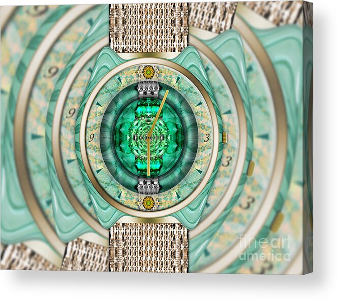 Time Acrylic Print featuring the digital art Reflections of Time by Phil Perkins
