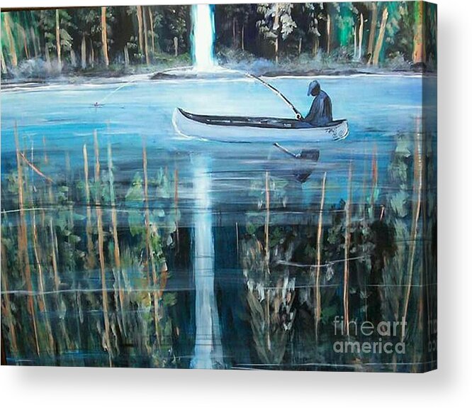 Taking Time And Care Of One's Self Acrylic Print featuring the painting Reflections by Tyrone Hart