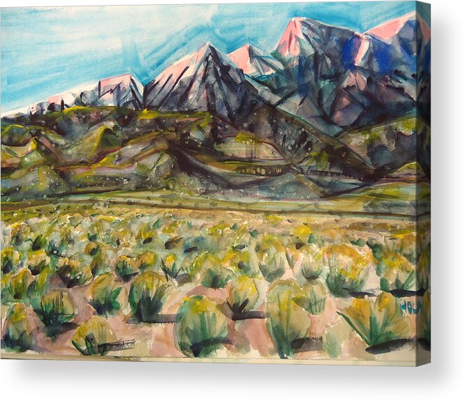 Mounains Acrylic Print featuring the painting Revisited East Slope by Steven Holder