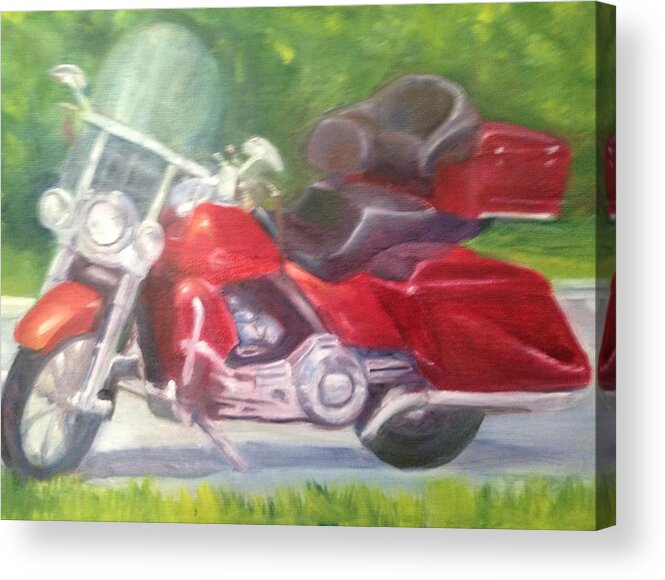 Roadkingcvo Acrylic Print featuring the painting Roadkingcvo by Sheila Mashaw