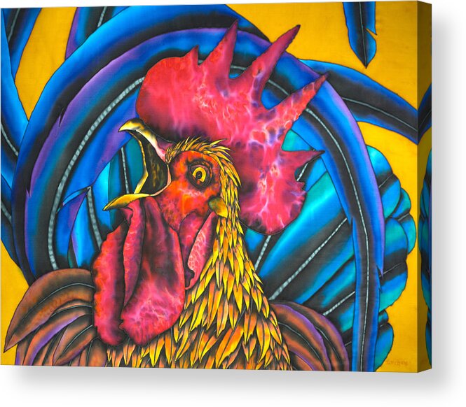 Bird Acrylic Print featuring the painting Rooster by Daniel Jean-Baptiste
