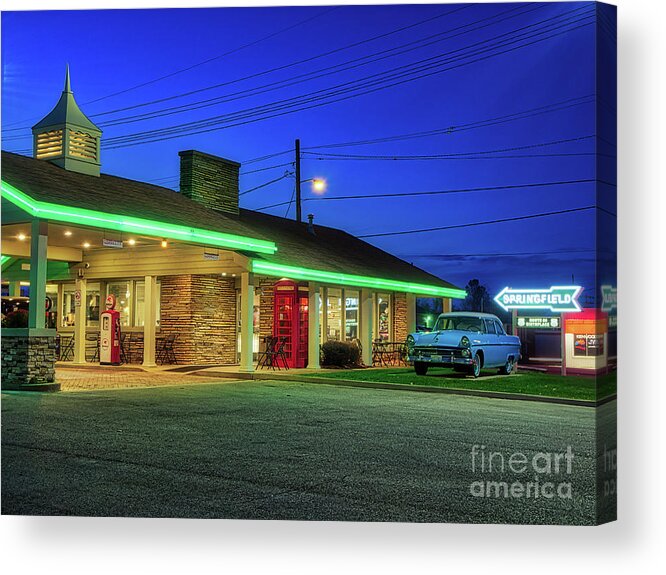 Route 66 Acrylic Print featuring the photograph Route 66 Best Western by Phil Spitze