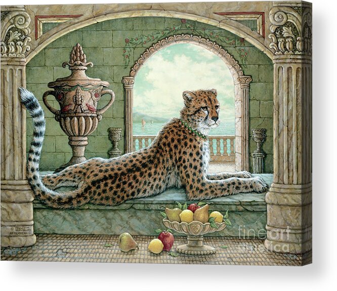 Miniature Painting of Cheetah (Acrylic popular Painting)