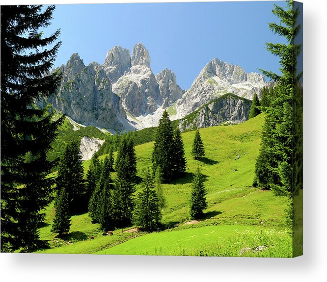Bischofsmuetze Acrylic Print featuring the photograph Sacred Land by Evelyn Tambour