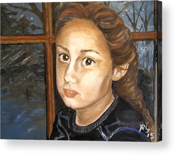 Portrait Acrylic Print featuring the painting Sakora by Alexandria Weaselwise Busen