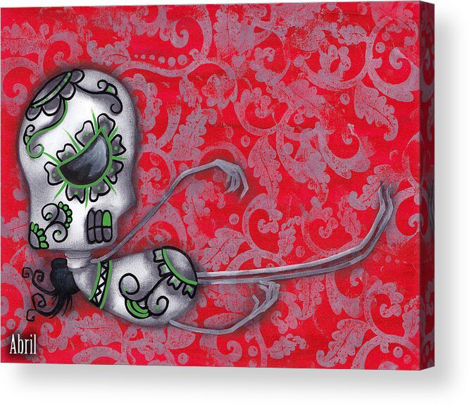 Day Of The Dead Acrylic Print featuring the painting Salazar by Abril Andrade