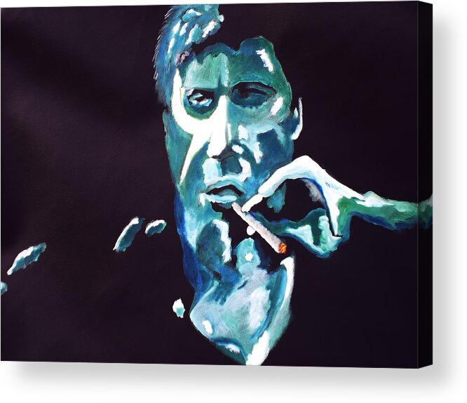 Al Pacino Acrylic Print featuring the painting Scarface by Colin O neill