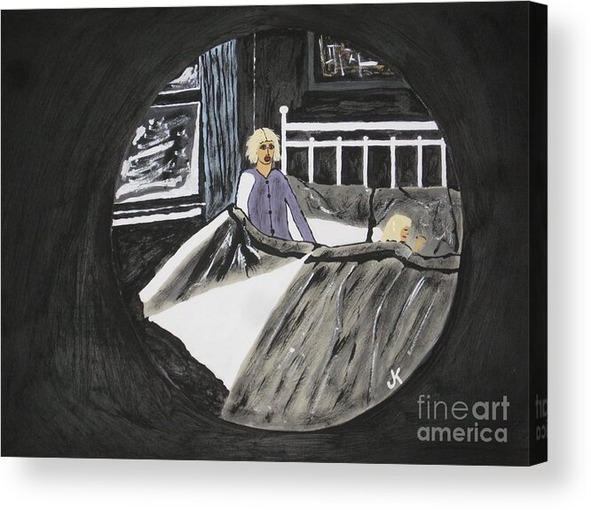 Acrylic Print featuring the painting Scary Dreams by Jeffrey Koss