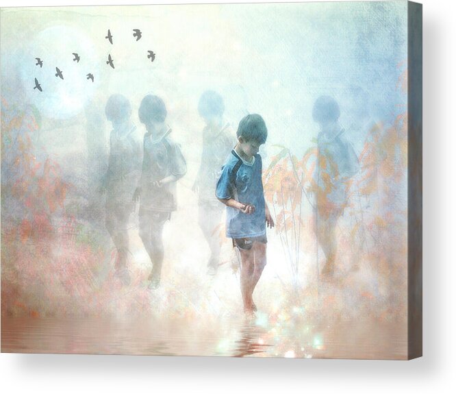 Digital Art Acrylic Print featuring the photograph Scavenger--holding The Earth by Melissa D Johnston