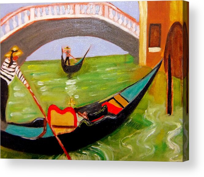 Venice Acrylic Print featuring the painting Scenes from Venezia by Rusty Gladdish