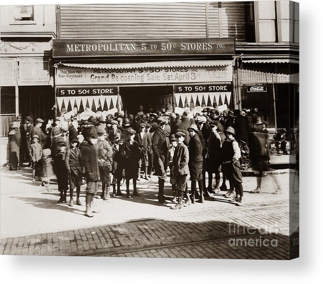 Late 1800s Acrylic Print featuring the photograph Scranton PA Metropolitan 5 to 50 Cent Store Early 1900s by Arthur Miller
