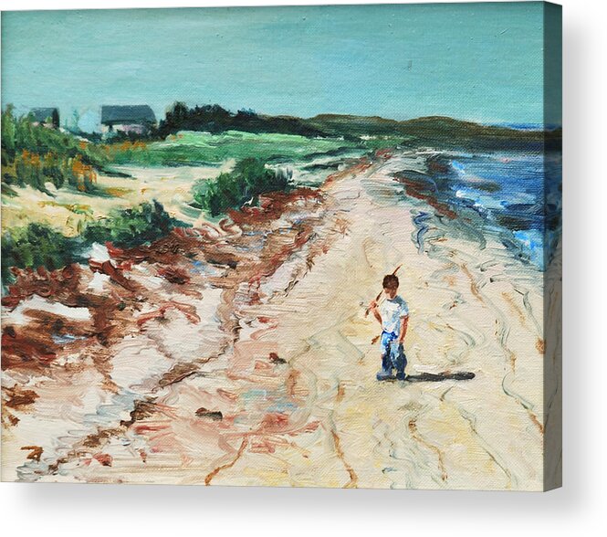 Beach Acrylic Print featuring the painting Sean by Rick Nederlof