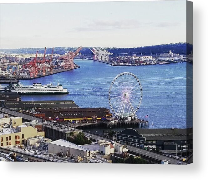 Seattle Acrylic Print featuring the photograph Seattle Waterfront by Michael Merry