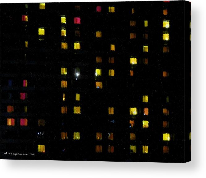 City Acrylic Print featuring the digital art Seen and Unseen by Vincent Green