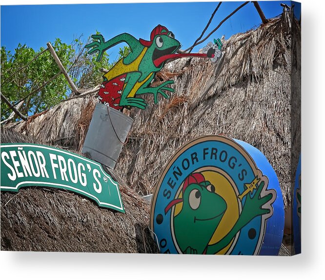 Senor Frogs Acrylic Print featuring the photograph Senor Frog's - Playa del Carmen by Frank Mari