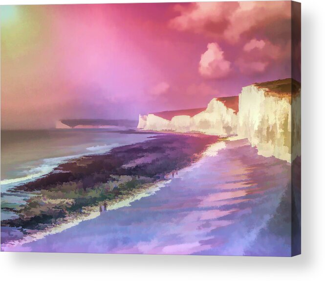 Birling Gap Acrylic Print featuring the photograph Seven color sisters by Sharon Lisa Clarke