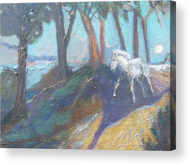 Horse Acrylic Print featuring the painting Shadow Runner by Susan Esbensen