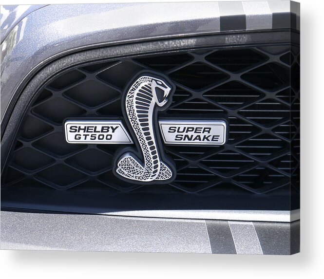 Transportation Acrylic Print featuring the photograph SHELBY GT 500 Super Snake by Mike McGlothlen