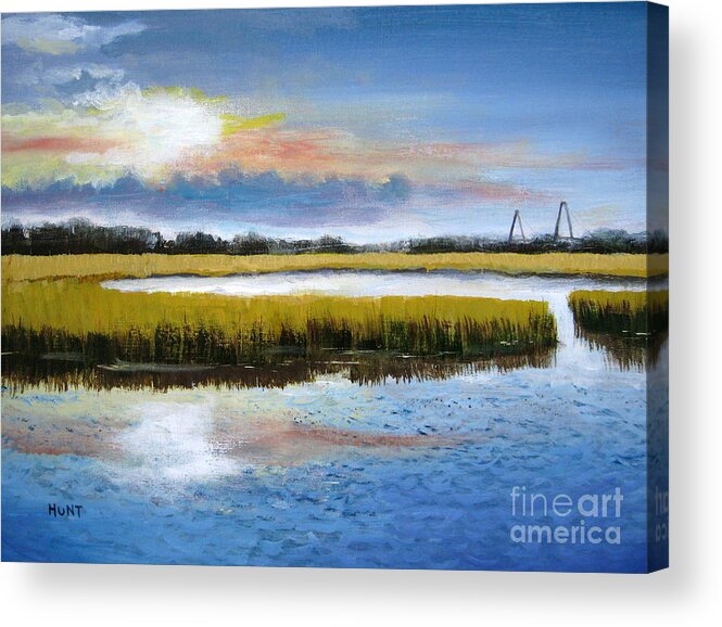 Charleston Acrylic Print featuring the painting Shem Creek Sky by Shirley Braithwaite Hunt