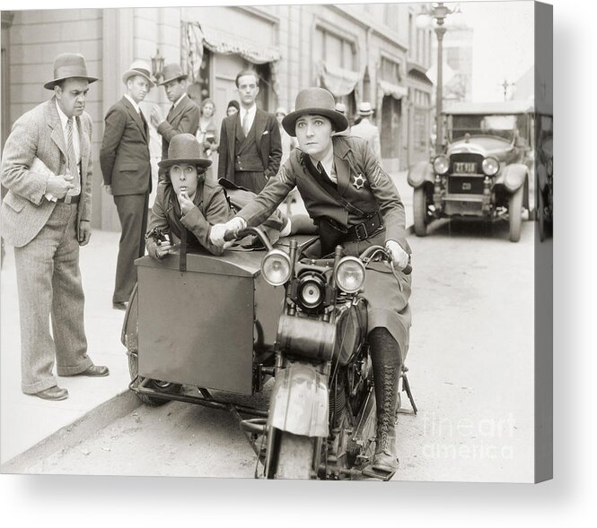 -transportation: Automobiles- Acrylic Print featuring the photograph Silent Film: Automobiles by Granger