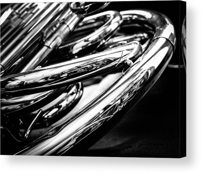 French Horn Acrylic Print featuring the photograph Silver Notes by Stacy Michelle Smith