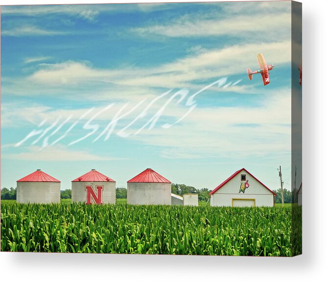 Corn Acrylic Print featuring the photograph Skywriter by John Anderson