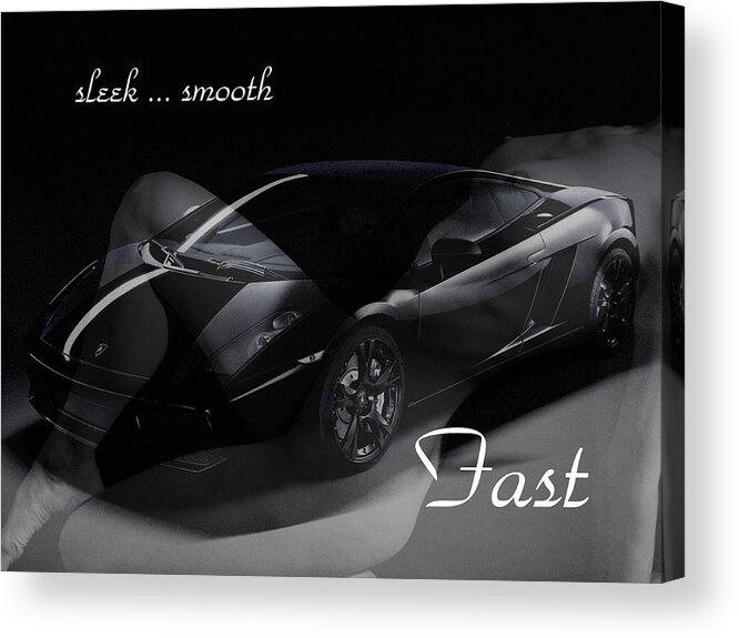 Exotic Cars Acrylic Print featuring the photograph Sleek, Smooth, Fast by Bruce Gannon