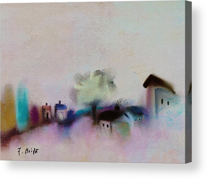 Small Village Acrylic Print featuring the digital art Small Village by Frank Bright