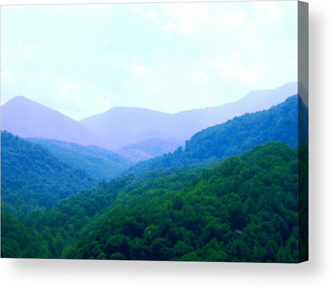 Mountains Acrylic Print featuring the photograph Smokies In Spring by Cat Rondeau